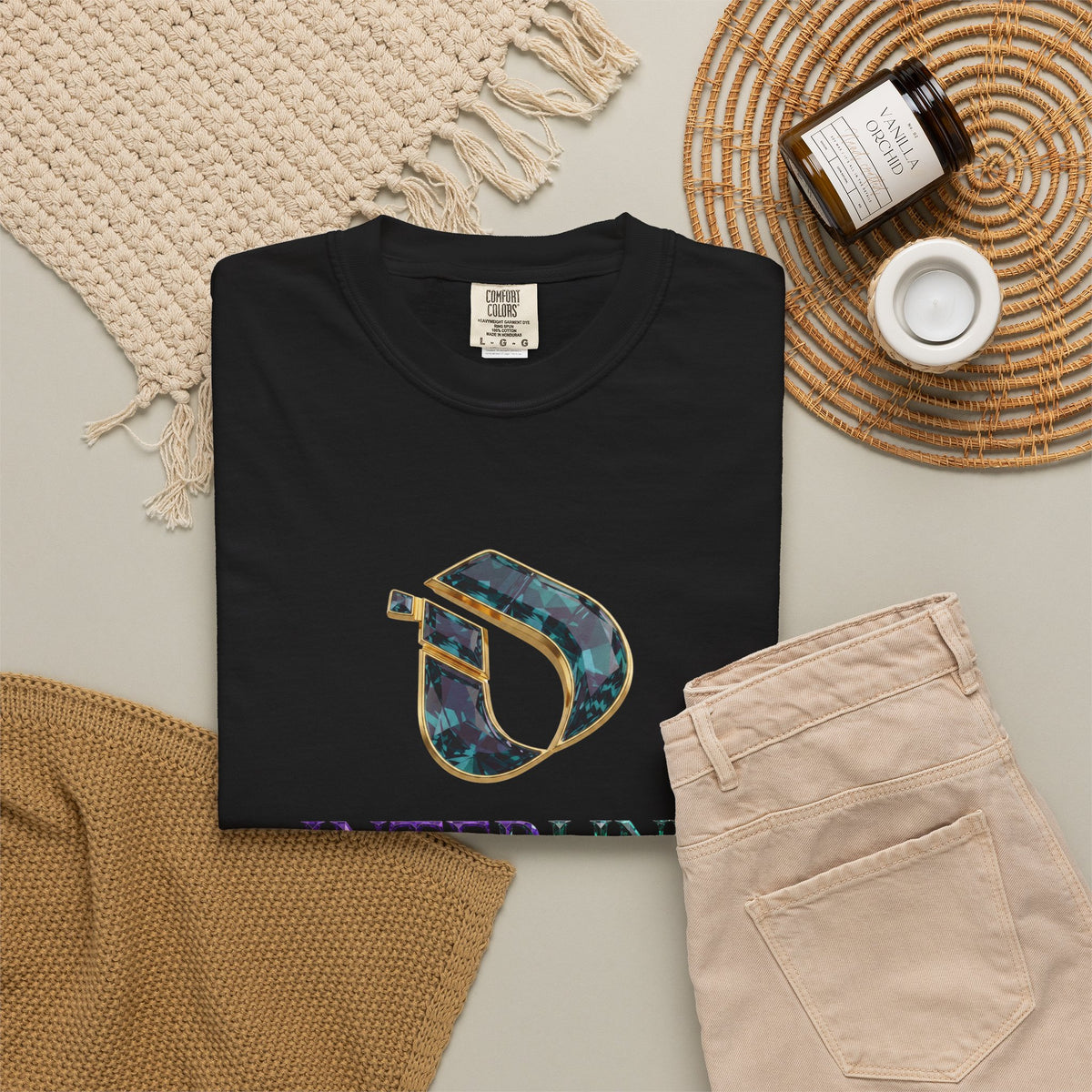 Ametrine Prism Interlink Ring-Spun Cotton Tee