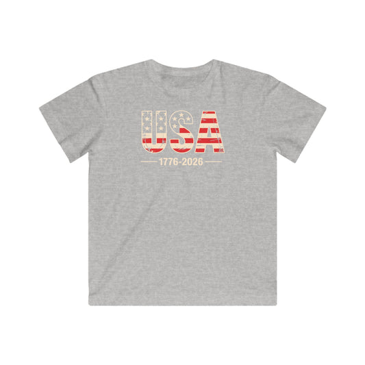 Youth USA 1776-2026 Patriotic Graphic T-Shirt