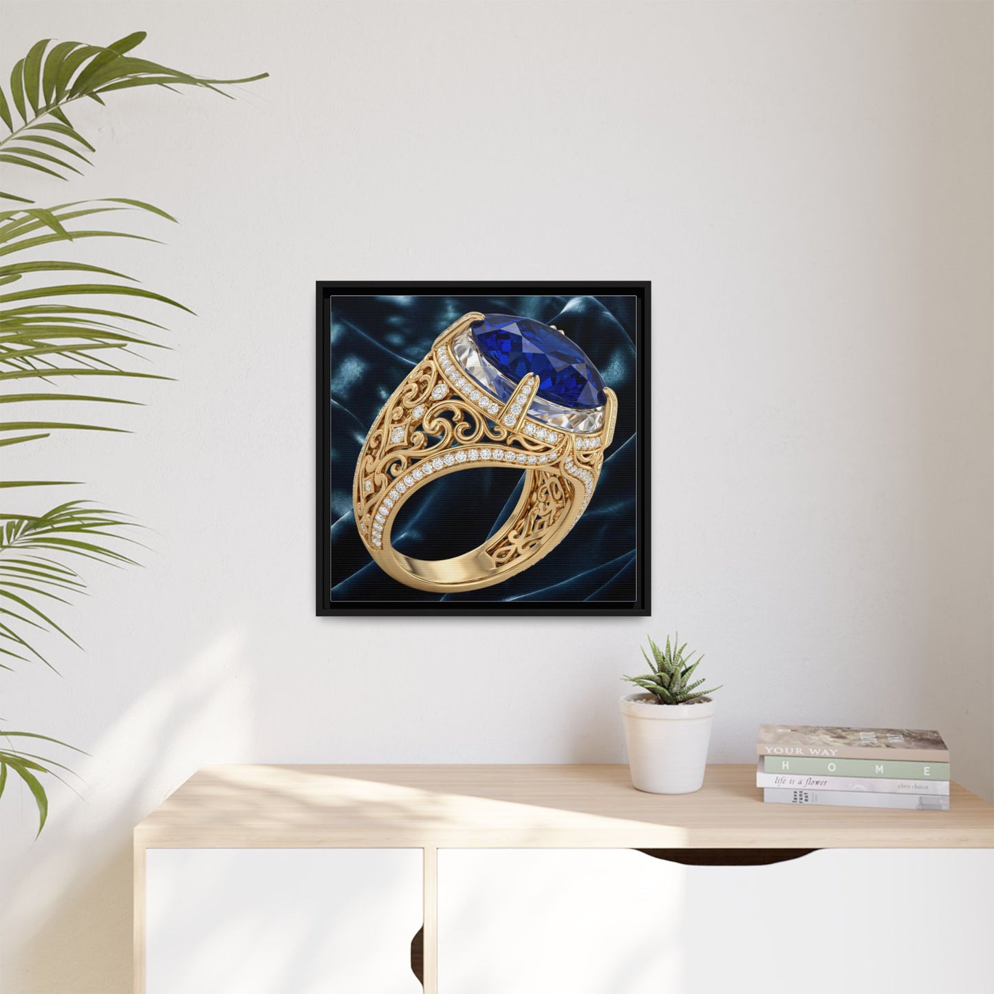Midnight Sapphire Filigree Ring Canvas
