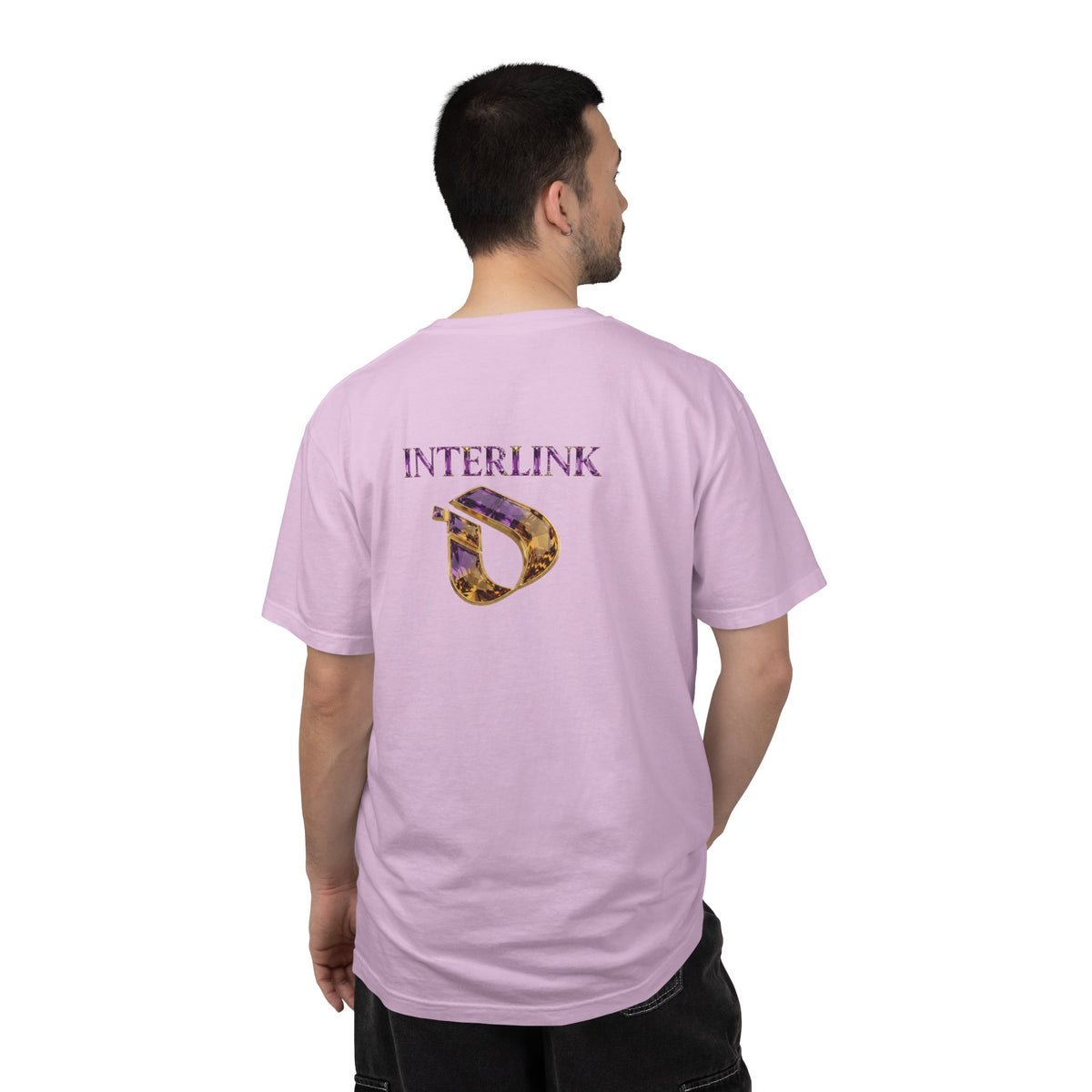 Ametrine Mosaic Interlink Back Graphic Ring-Spun Cotton Tee