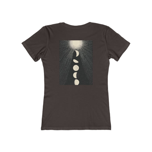 Lunar Phase Back Print Slim Fit Women’s Tee
