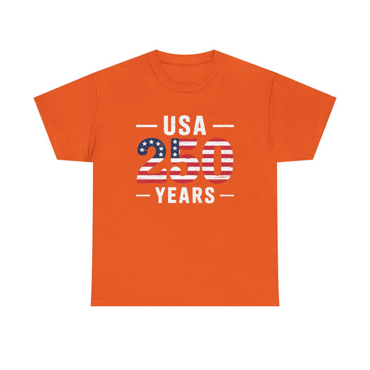 USA 250 Years Patriotic Flag Graphic T-Shirt
