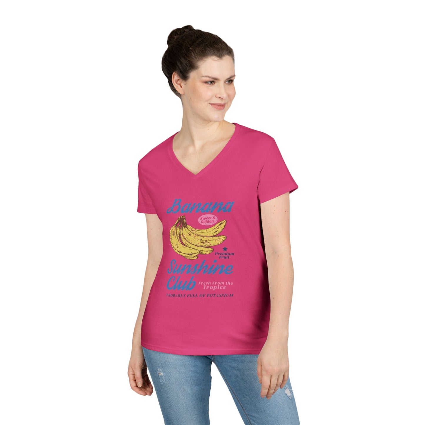 Banana Sunshine Club Women's V-Neck Tee