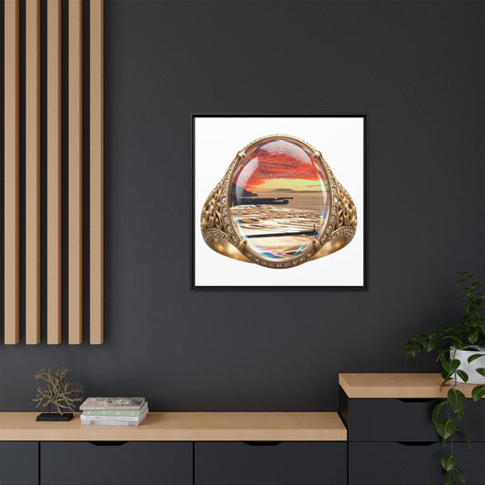 Radiant Coastal Sunset Signet Canvas