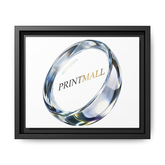 Polished Silver Loop Typography Canvas