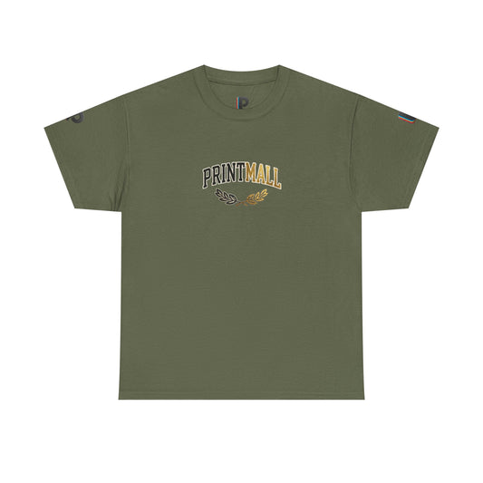 PrintMall Gilded Laurel Wordmark Cotton Tee