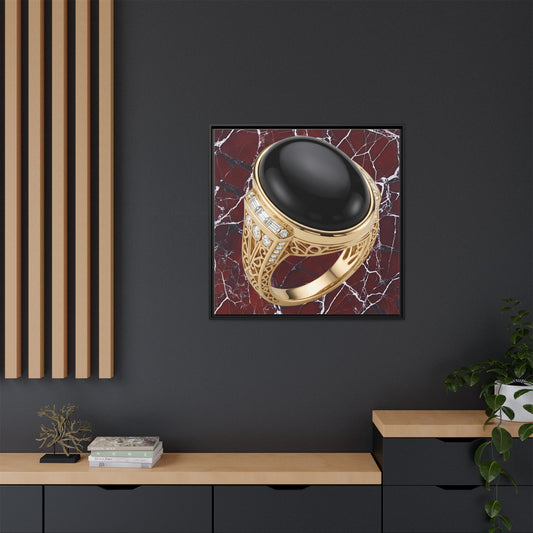Onyx Crimson Marble Canvas