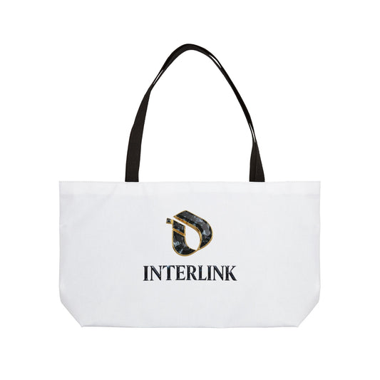 Black Diamond Facet Interlink T-Bottom Tote Bag