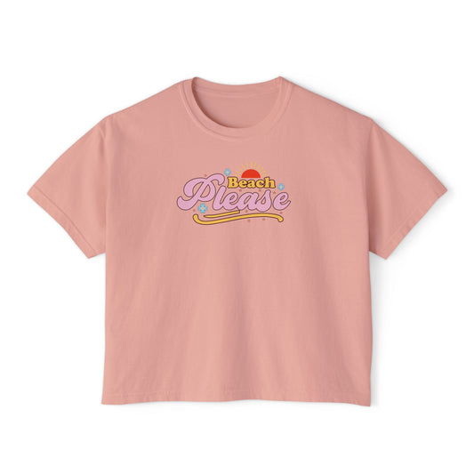 Beach Please Boxy Tee