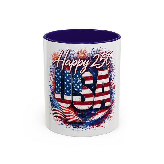 Patriotic USA 250 Celebration Coffee Mug