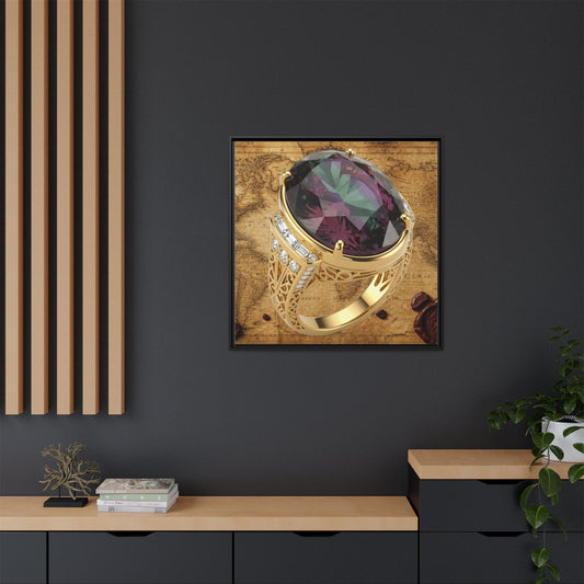 Alexandrite Ring Portrait Framed Canvas
