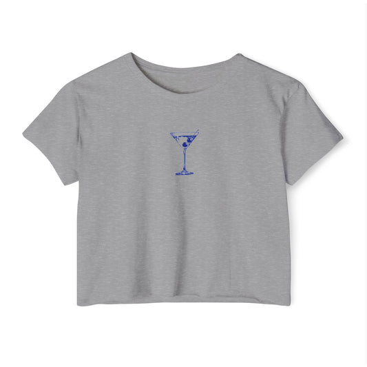 Watercolor Cocktail Glass Boxy Tee