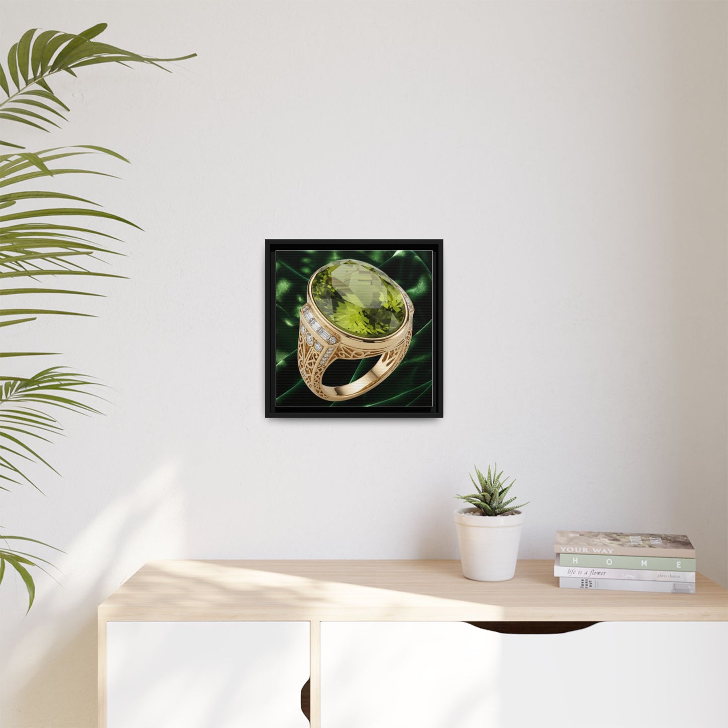 Peridot Verdant Glow Ring Canvas