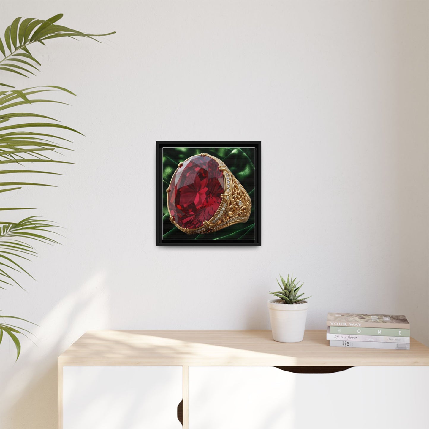 Crimson Ruby Opulence Ring Canvas