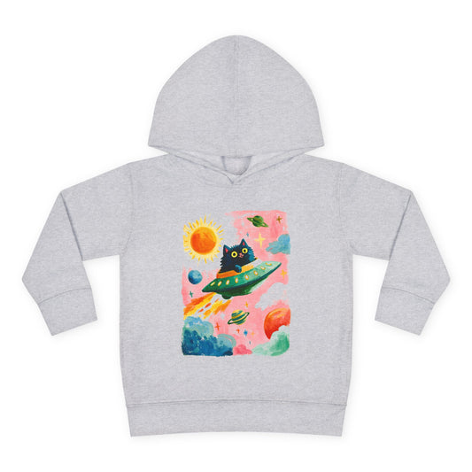 Space Cat UFO Toddler Hoodie