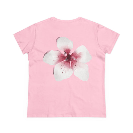 Watercolor Sakura Blossom Back Print Women’s Tee