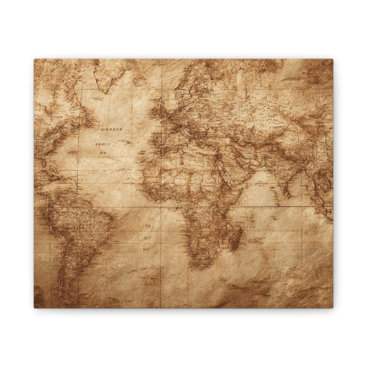 Heritage World Map Canvas Print