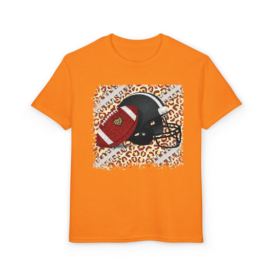 Youth Football Leopard Graphic Tee