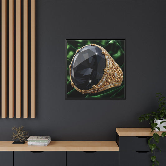 Black Diamond Emerald Velvet Canvas