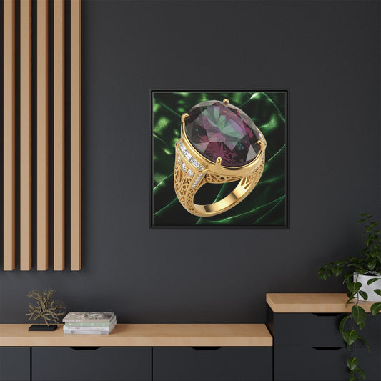 Colour-Shift Alexandrite Ring Framed Canvas