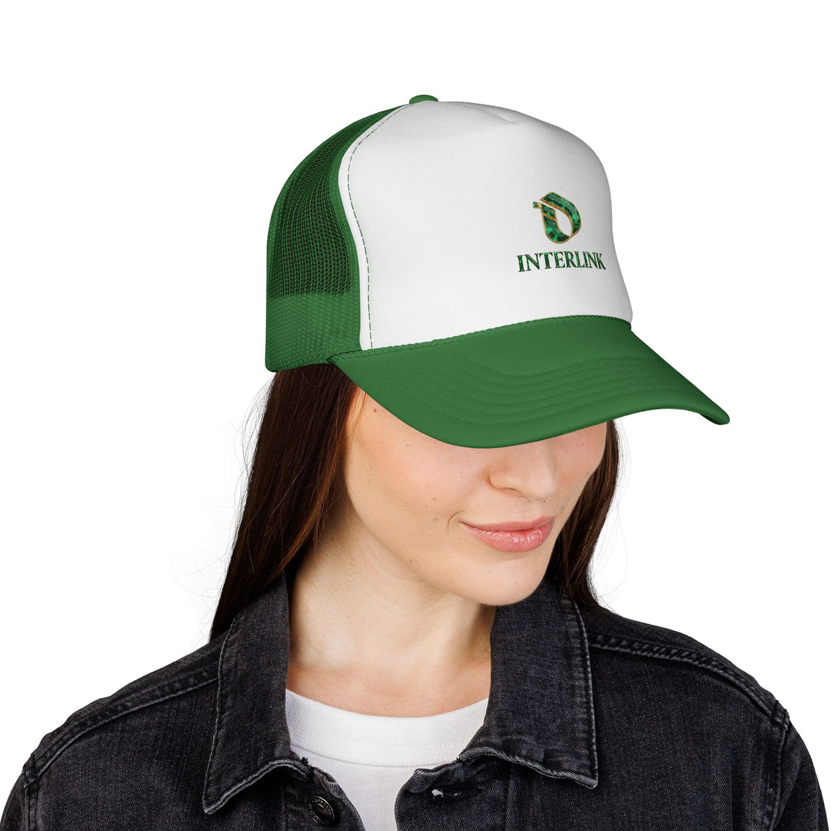 Emerald Logo Mesh-Back Interlink Trucker Cap
