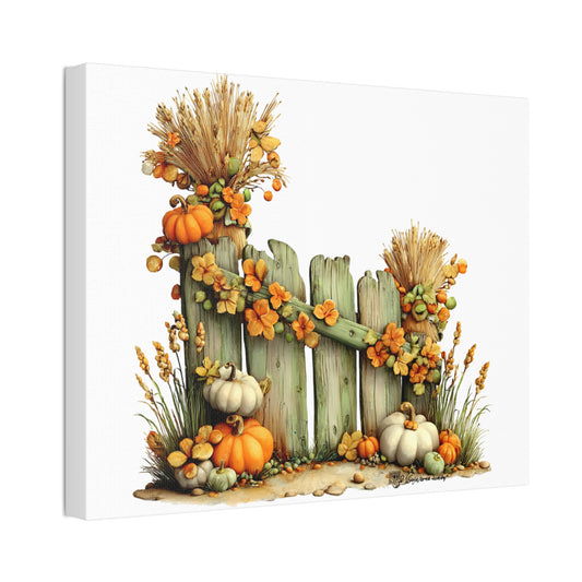 Autumn Cactus Harvest Canvas Wall Art