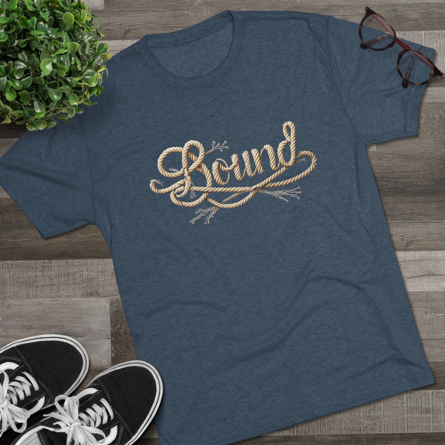 BOUND Rope Script Men’s Tri-Blend T-Shirt