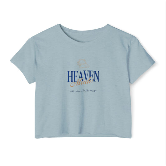 Heaven Made Angel Typography Boxy Tee