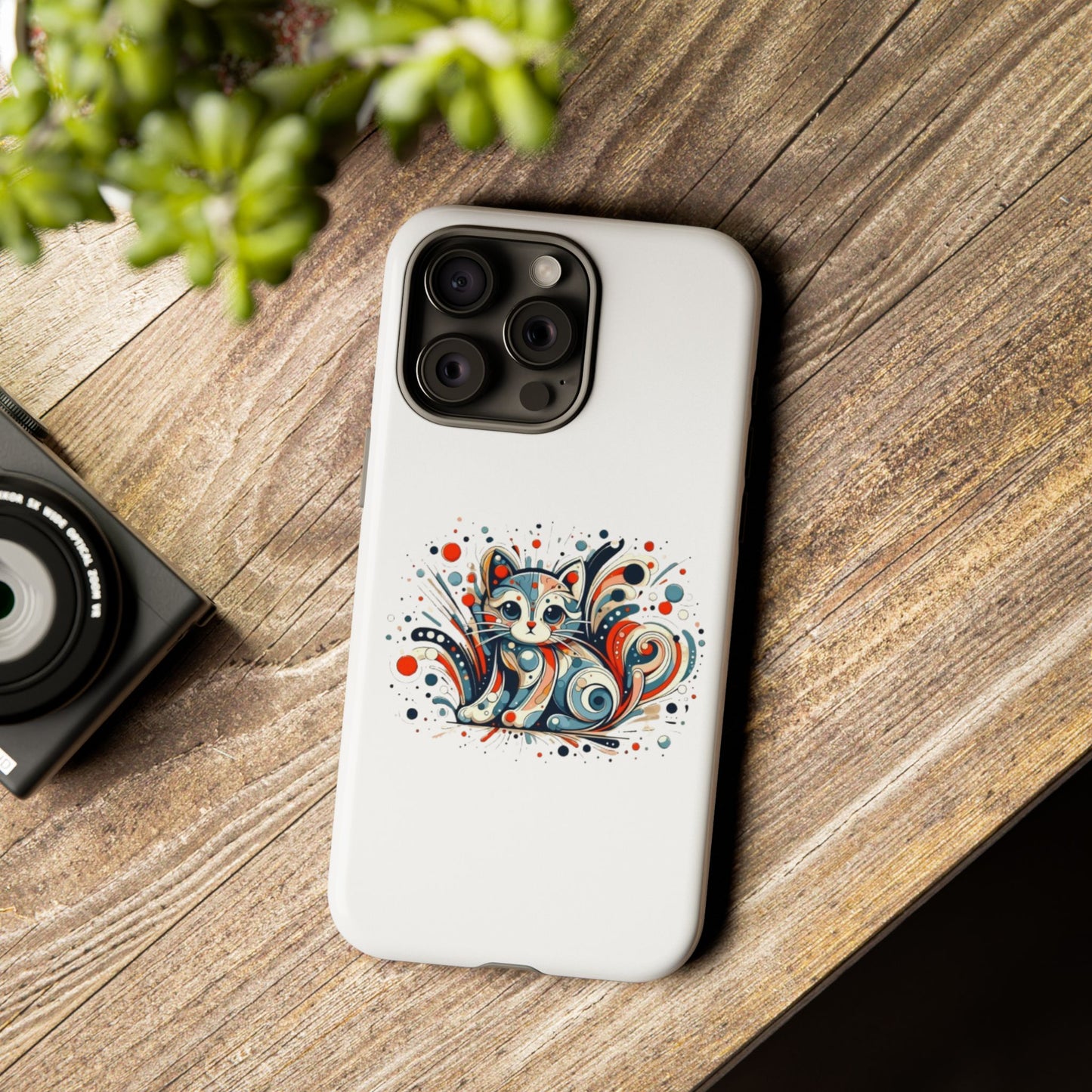 Filigree Cat Apple Phone Case