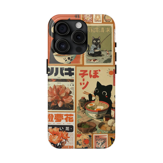 Retro Cat Collage Apple Phone Case