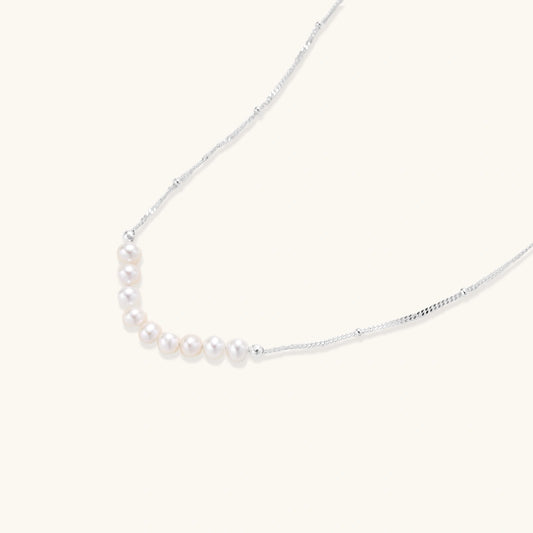 Luna Pearl Arc Necklace