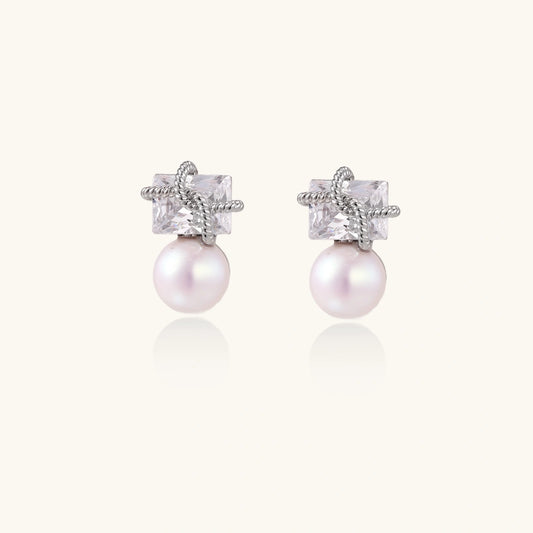 Stardust Pearl Drop Earrings