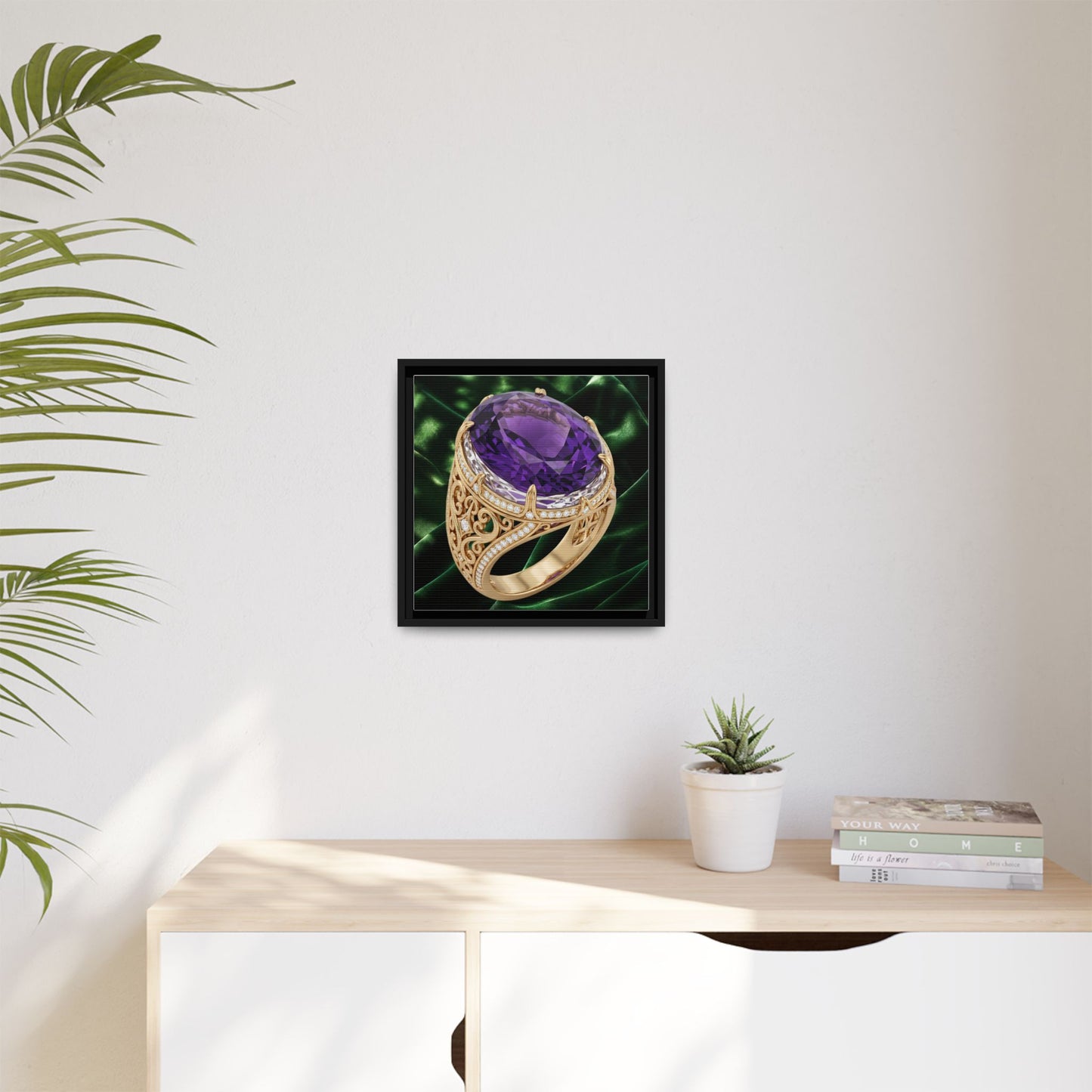 Purple Amethyst Regal Glow Ring Canvas