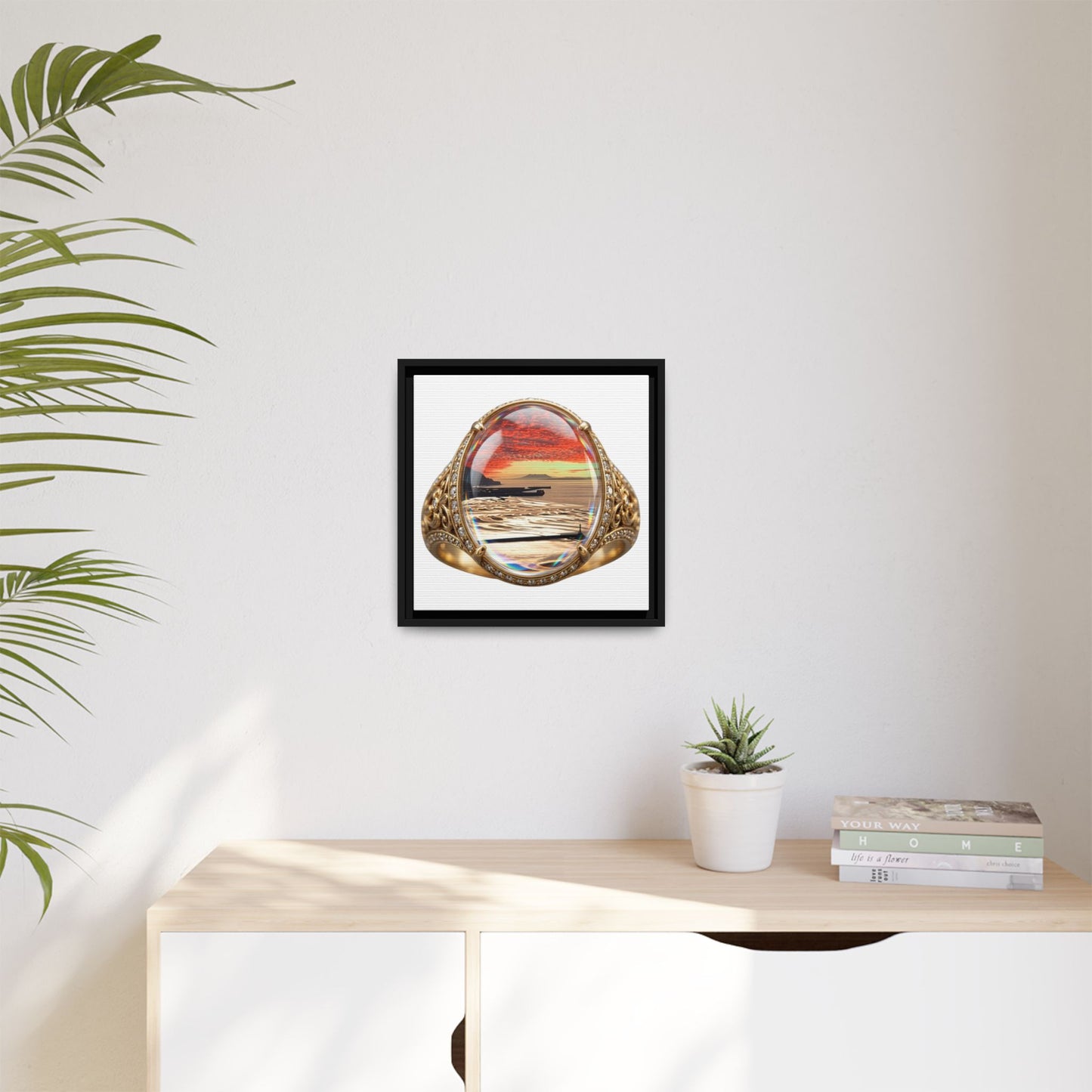 Radiant Coastal Sunset Signet Canvas