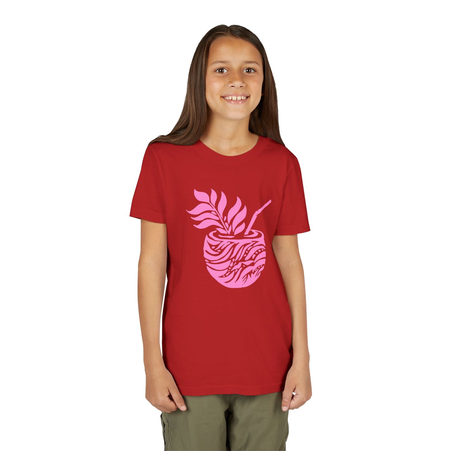 Youth Pink Aloha Drink Tee