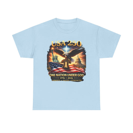 USA 250 Patriotic Tee – One Nation Under God 1776 Shirt