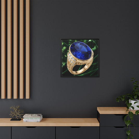 Sapphire Emerald Satin Ring Canvas