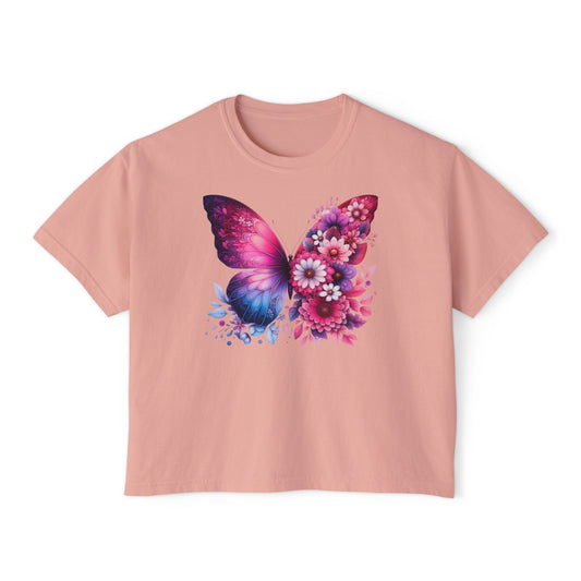 Floral Butterfly Women’s Boxy T-Shirt