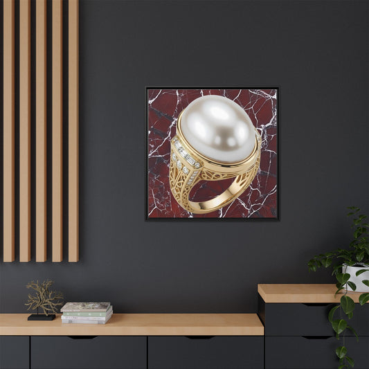 Pearl Jewellery Study Framed Canvas Wall Art