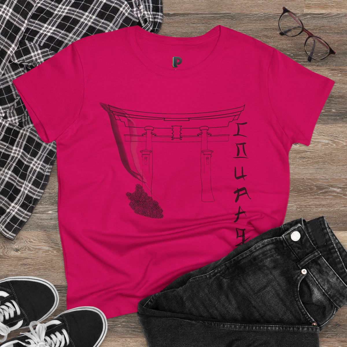 Minimal Torii Gate Ink Sketch Women’s Tee
