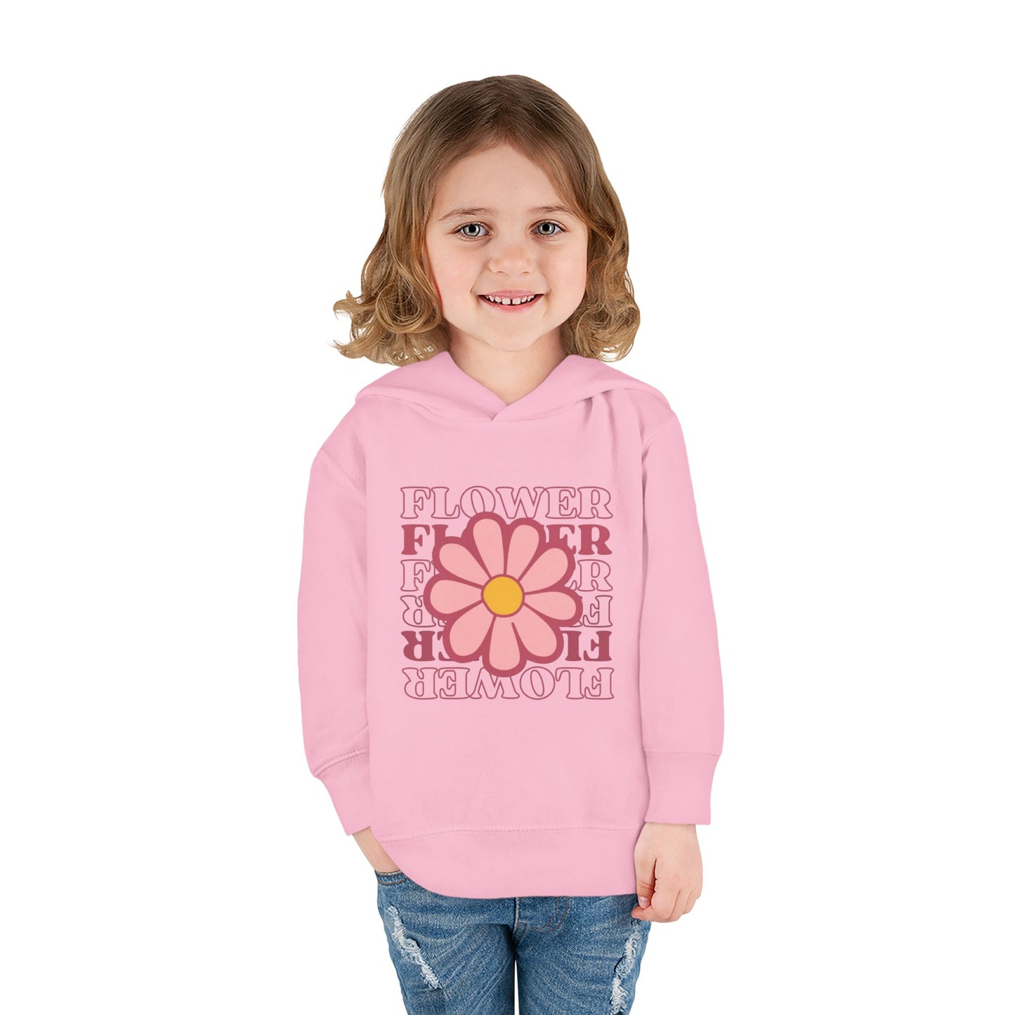 Retro Flower Typography Toddler Hoodie