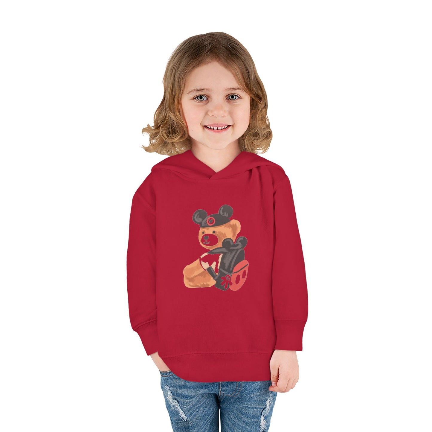 Playful Teddy Bear Toddler Pullover Hoodie