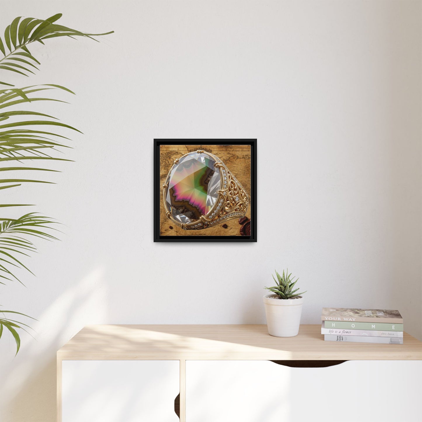 Zultanite Gemstone Ring Framed Canvas