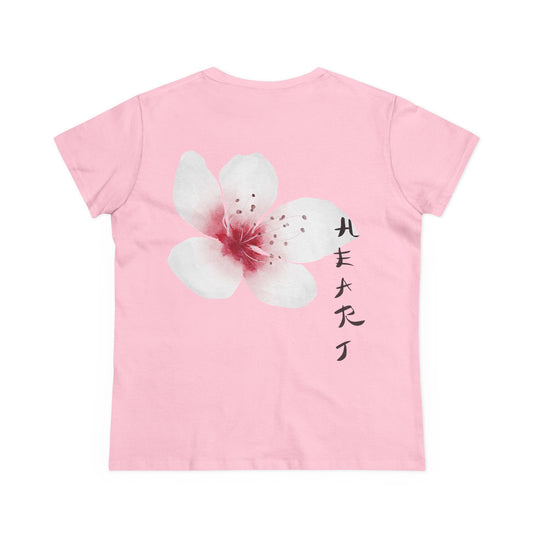 Sakura Blossom & HEART Back Print Women’s Tee