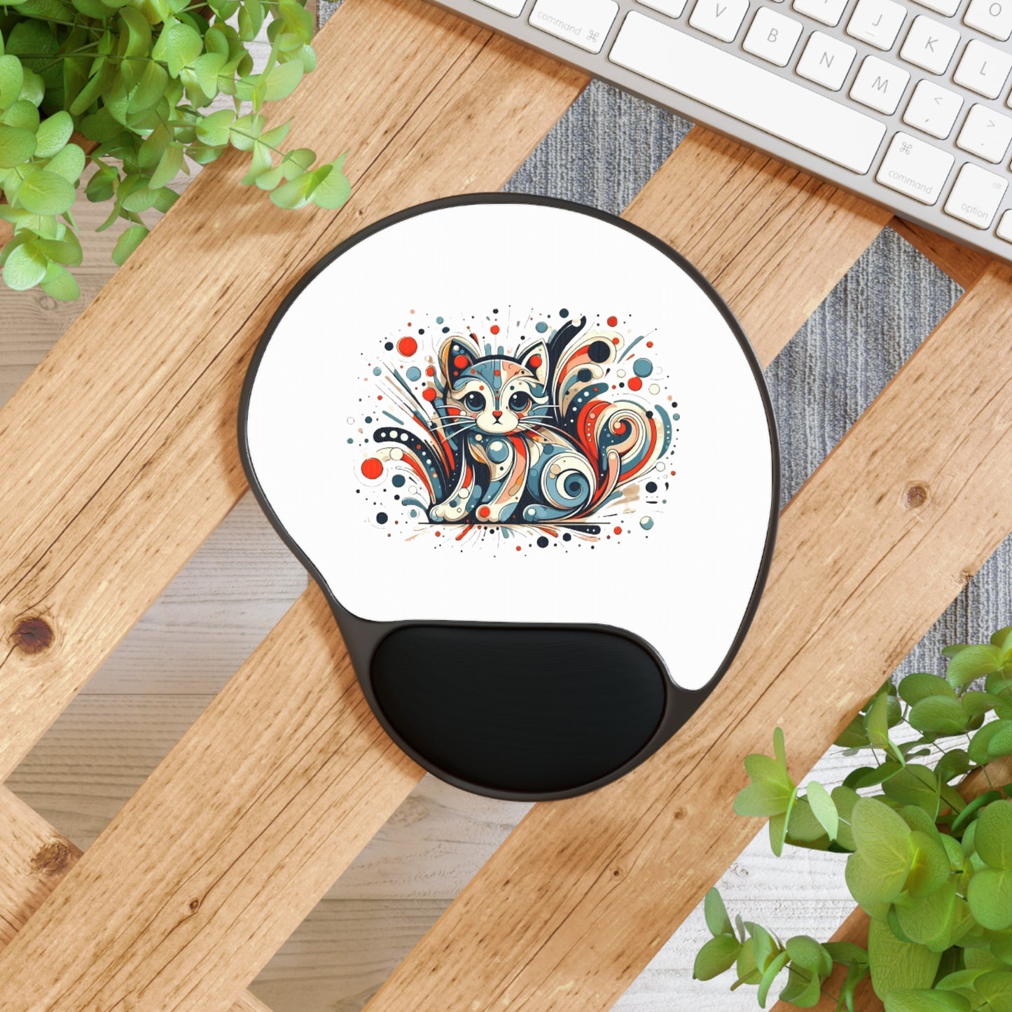 Carnival Curl Cat Mouse Pad