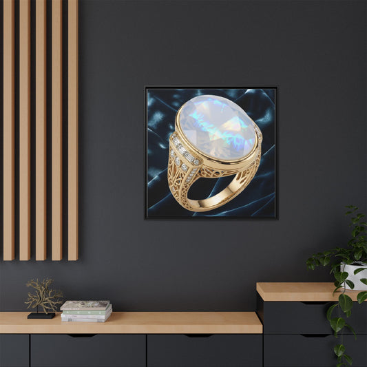 Iridescent Moonstone Ring Canvas