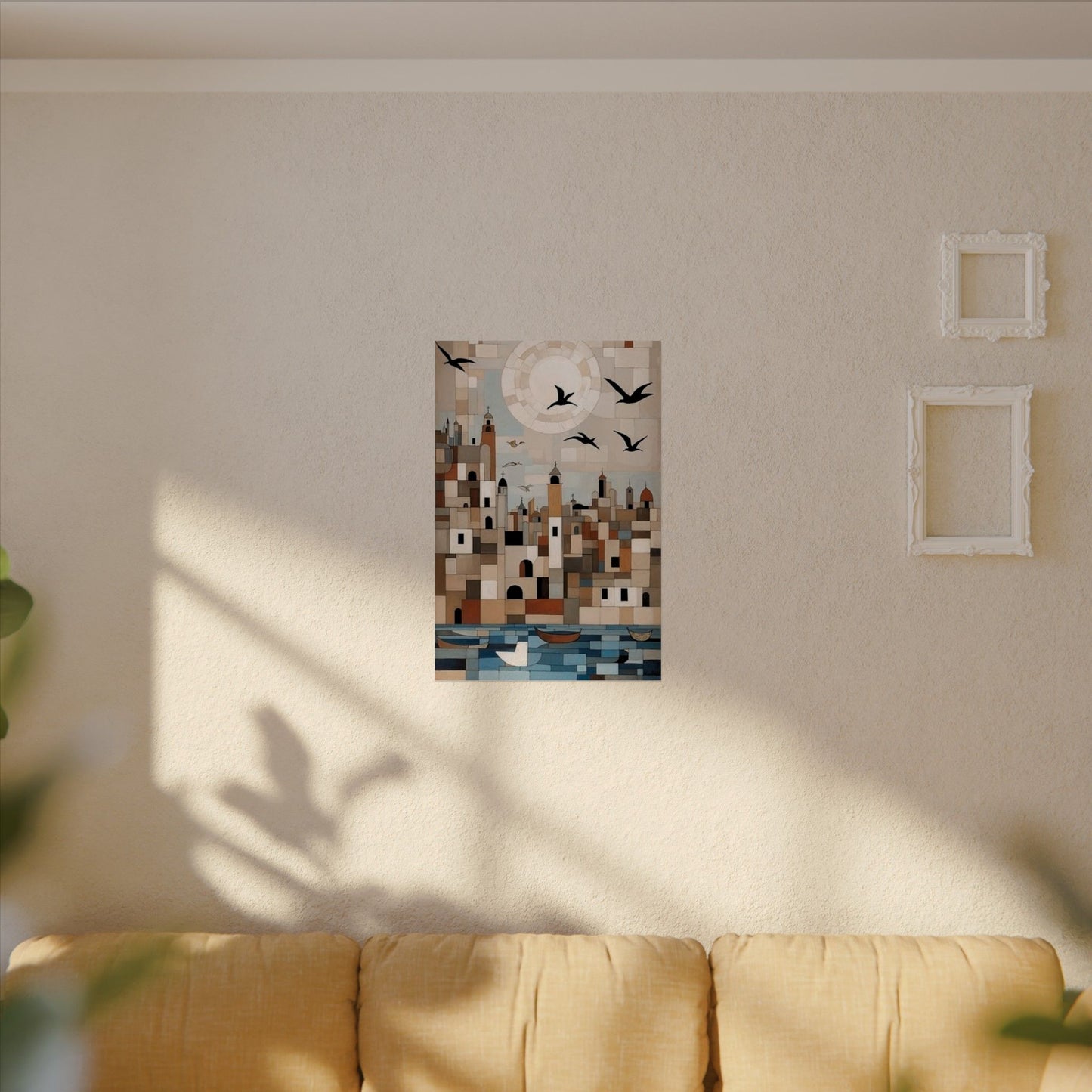 Moonlit Harbour Poster