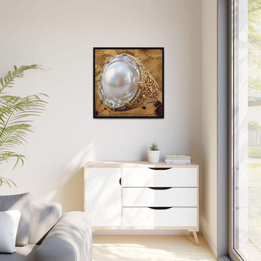 Pearl Atlas Ring Framed Canvas