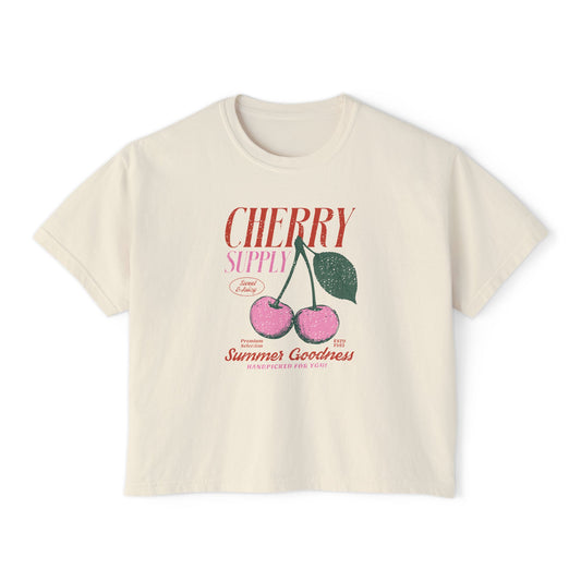 Cherry Graphic Women's Boxy Tee