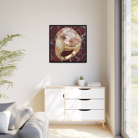 Claret Marble Morganite Ring Wall Canvas